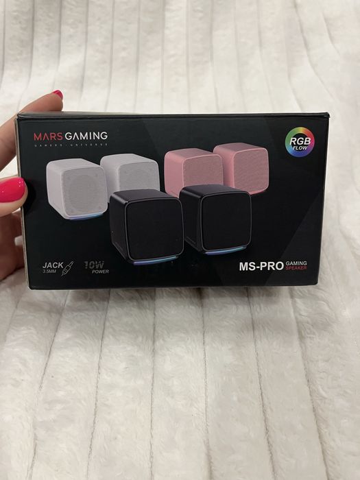 Colunas gaming Mars Gaming MS-PRO rgb rosa – novas na caixa