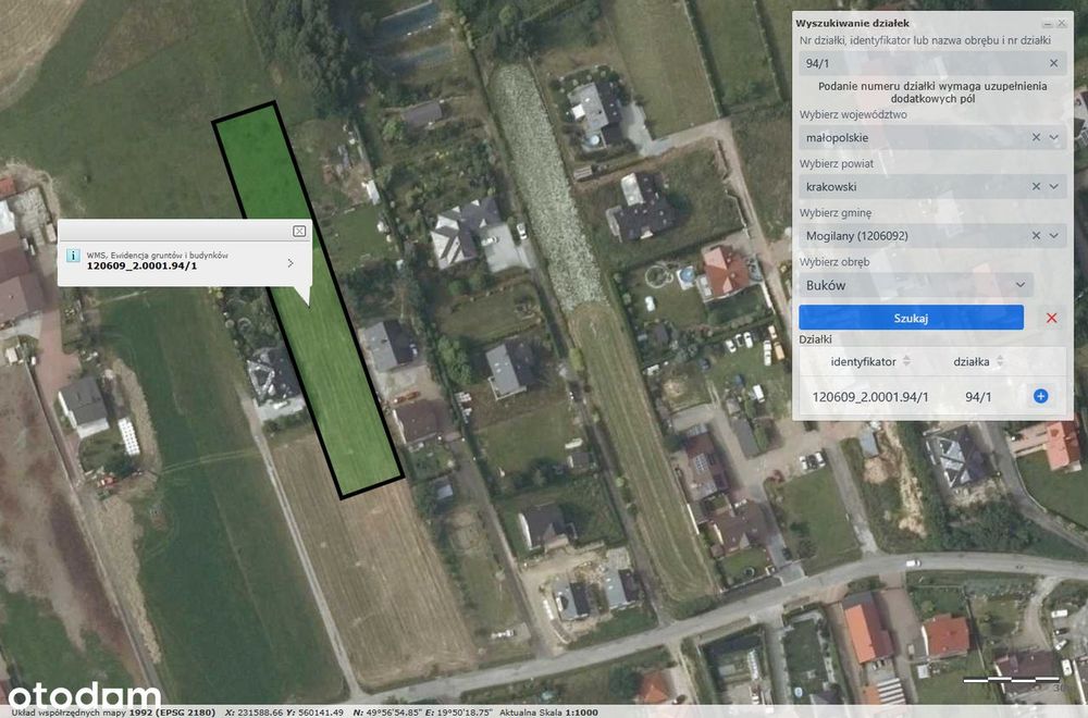 Komornicza licytacja nieruchomości - Buków gm. Mogilany