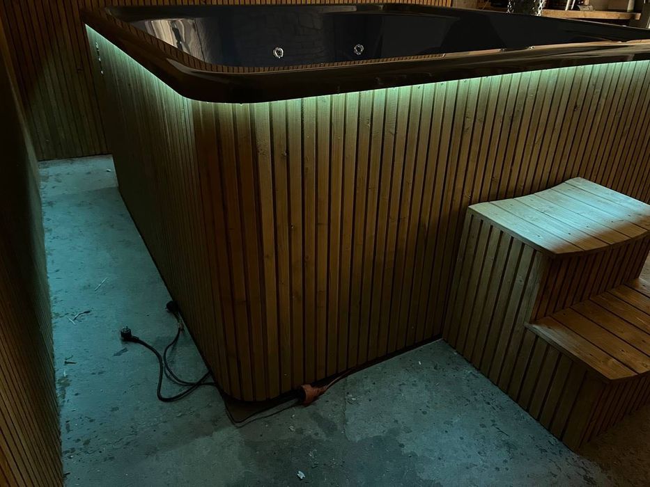 Jacuzzi kwadratowe 220x220 | Balia klasy premium SlowSpa gorąca beczka