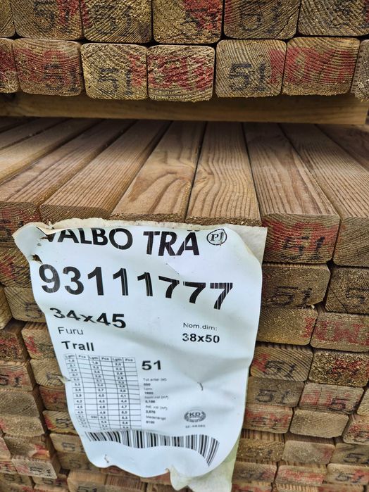 Łaty suche, strugane 38x63mm/34x45/45x45, skandynawskie!!!