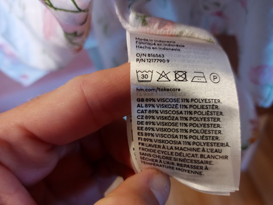 Sukienka na lato h&m krótka kwiaty M