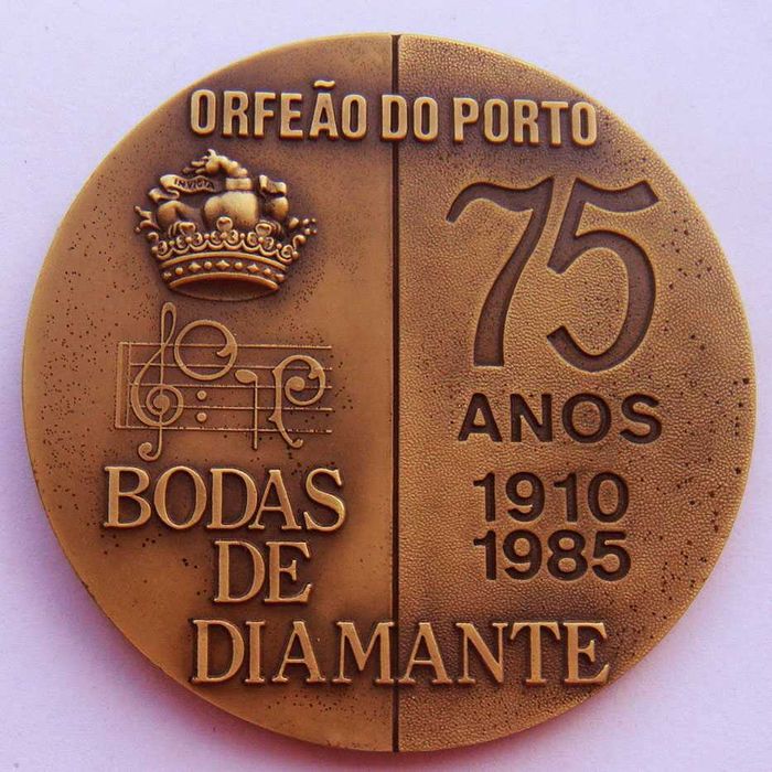 Medalha de Bronze Música Coro Bodas Diamante do Orfeão do Porto