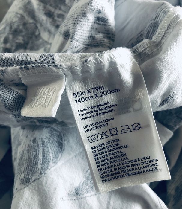 H&M komplet pościeli poszewki kołdra 140/200 poduszka 2 szt 50/70