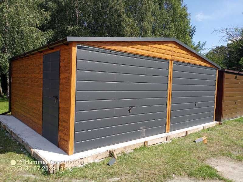 Garaż blaszany 6x5 Wzmocniony PROFILAMI. Producent SZYBKA REALIZACJA