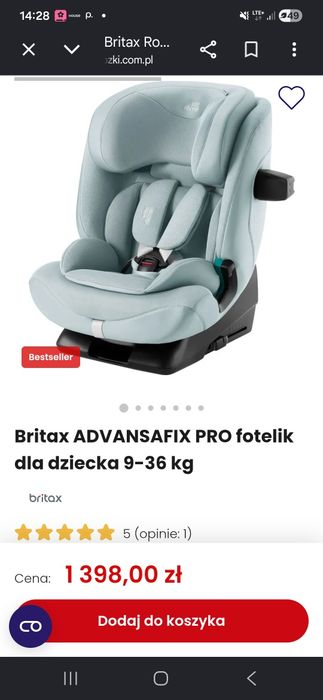 Nowy fotelik britax