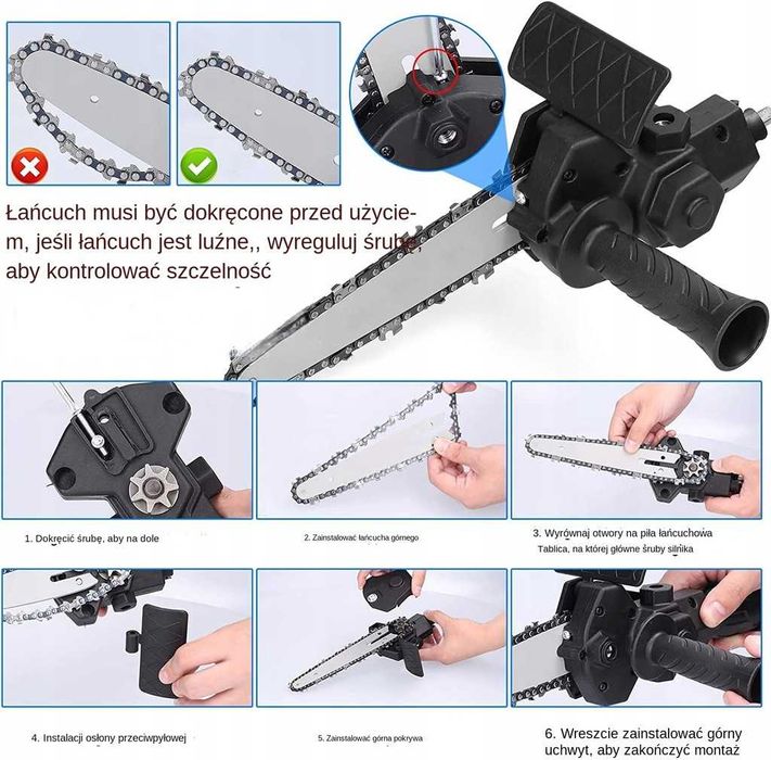 6-calowa elektryczna piła łańcuchowa konwerter