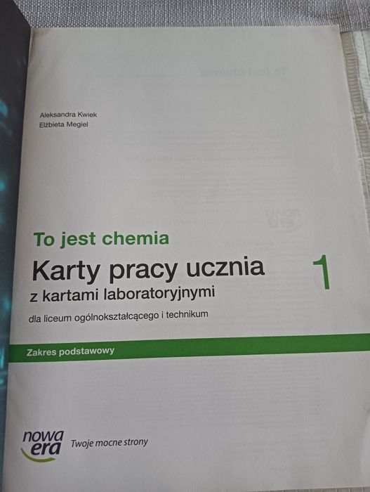 To jest chemia 1. Karty pracy ucznia