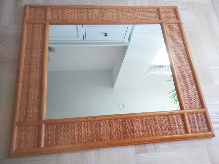 Lustro rattanowe 70x80
