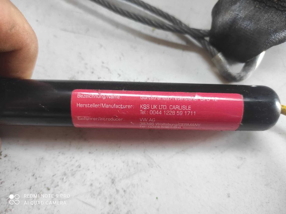 VW Passat B7 b6 pas bezpieczeństwa tył napinacz oryginał