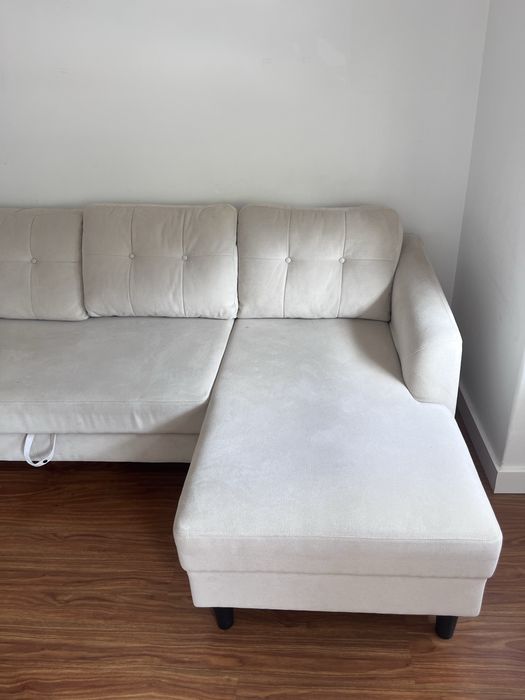 Sofá-cama com chaise longue