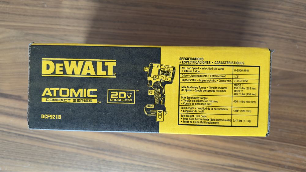 Гайковерт DEWALT DCF921B Atomic 20V безщітковий