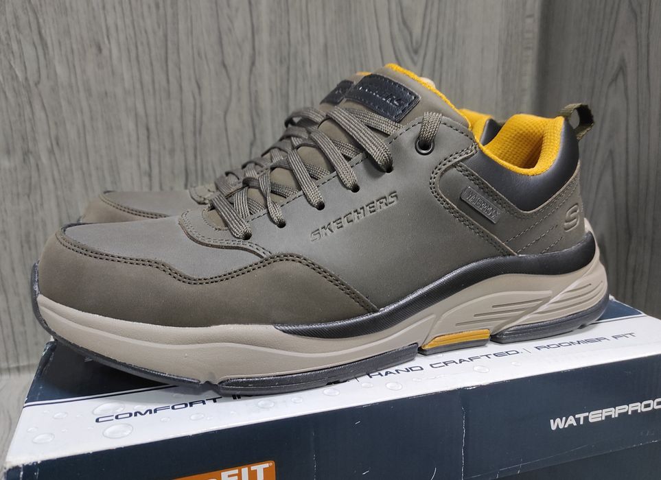 44 Skechers waterproof оригінальні чоловічі шкіряні кросовки