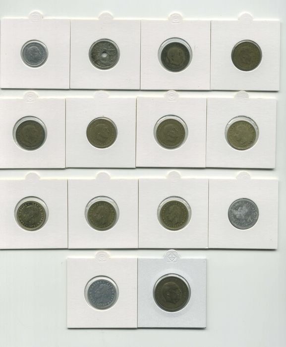 Coleção de (66) moedas - ESPANHA