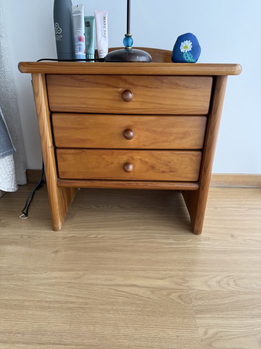 Conjunto de Quarto CERNE em Madeira Maciça + Colchão Ortopédico