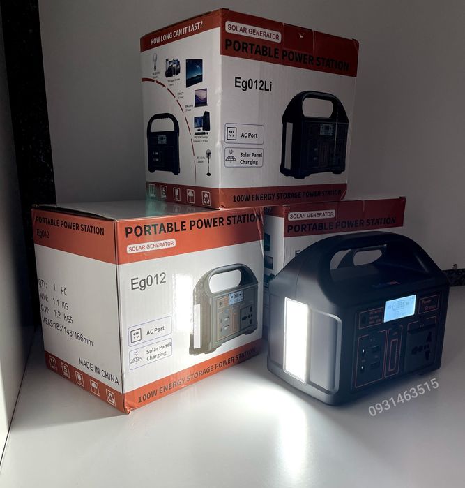 Портативна зарядна станція Eg012Li великий Power Bank павер банк 100W