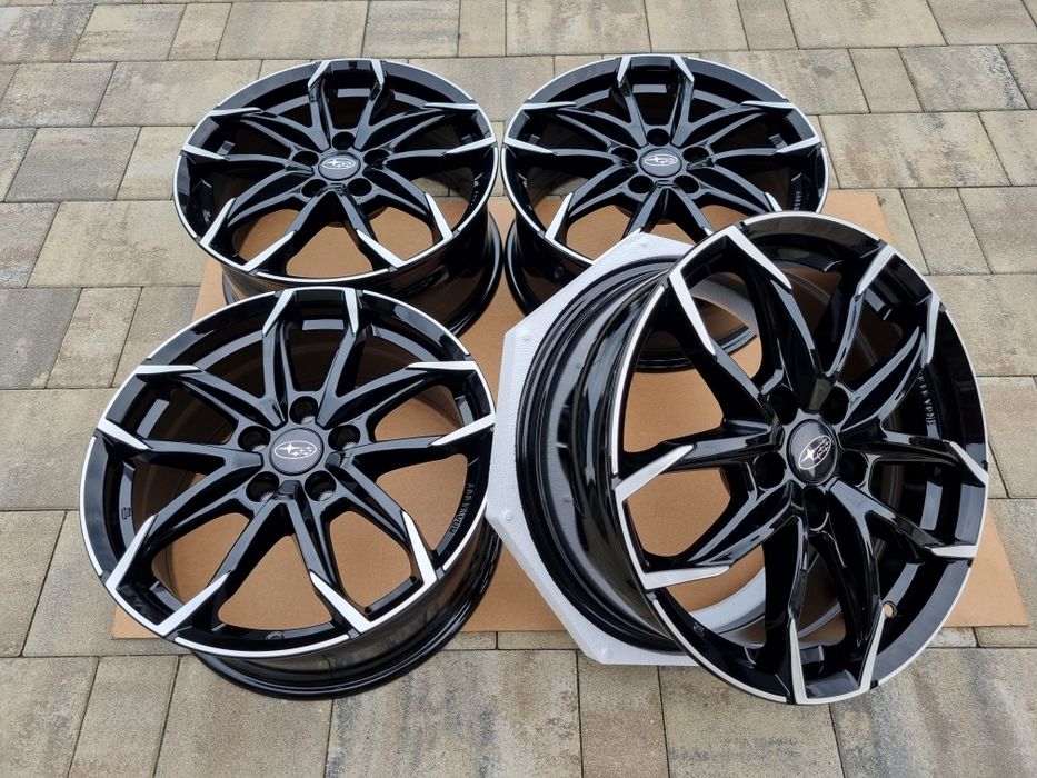 Subaru 17" Nowe Felgi alu 5x114,3 Forester Levorg Outback Czarne/Poler