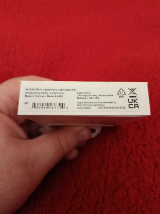 Apple Kabel Lightning do USB 1m Oryginalny Nowy | iPhone iPad | CarPlay