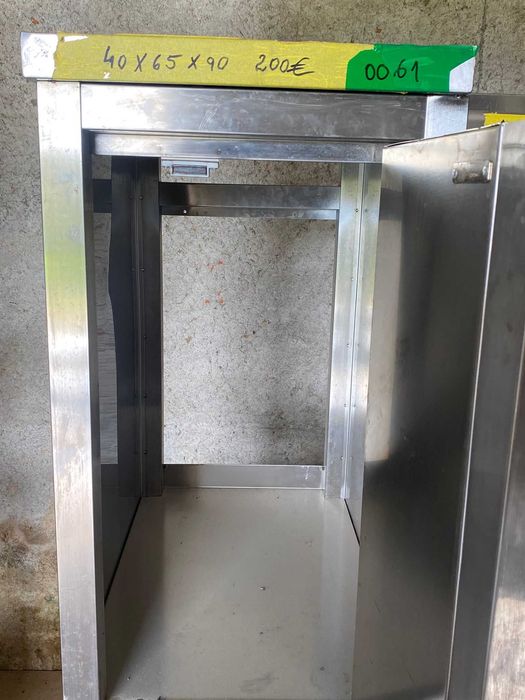 Bancada inox apoio fogão com porta