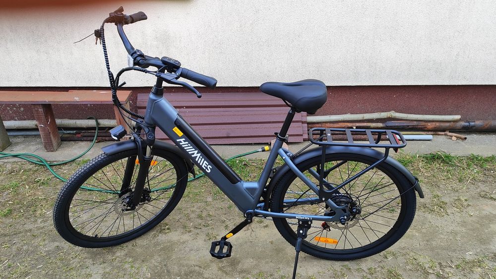 HillMiles MileCity 1 Rower Elektryczny miejski , 250W Silnik, Bateria 36V 13Ah, Zasięg Do 120KM, 25KM/H, Amortyzator Przedni
