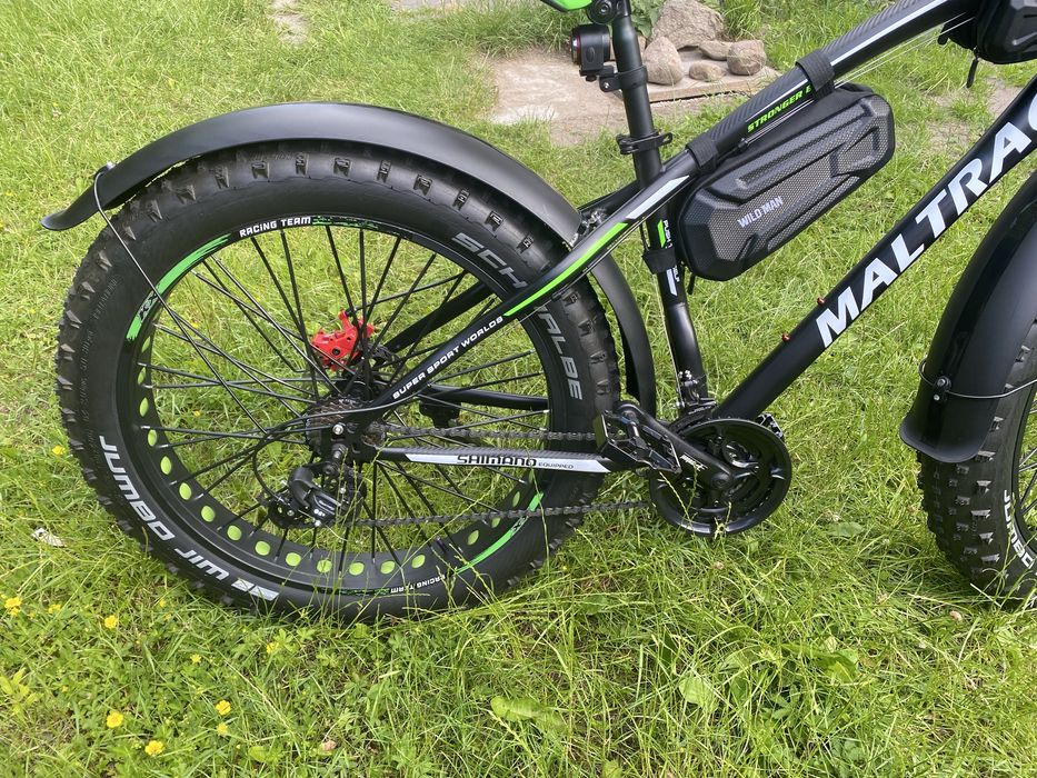 Fatbike MalTrack Maltrack FatBike rama 17 cali, koło 26", zielony