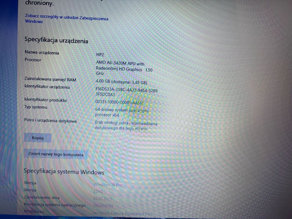 Laptop HP Pavilion g7 - 17”