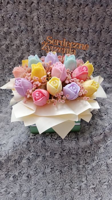 Flower box ze świec sojowych
