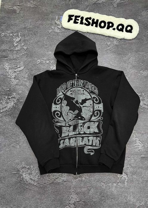 Zip-hoodie Black Sabbath Худі зіпка на замку Блек Себбет мерч, rock, rap, sk8 yk