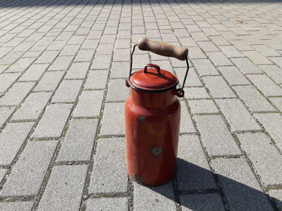 Stara kanka emalia emaliowana z PRL lata 60 70 cena za szt