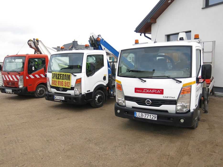 Usługi Podnośnik Koszowy nissan  25m  20 m 16m 12m 10m Działdowo