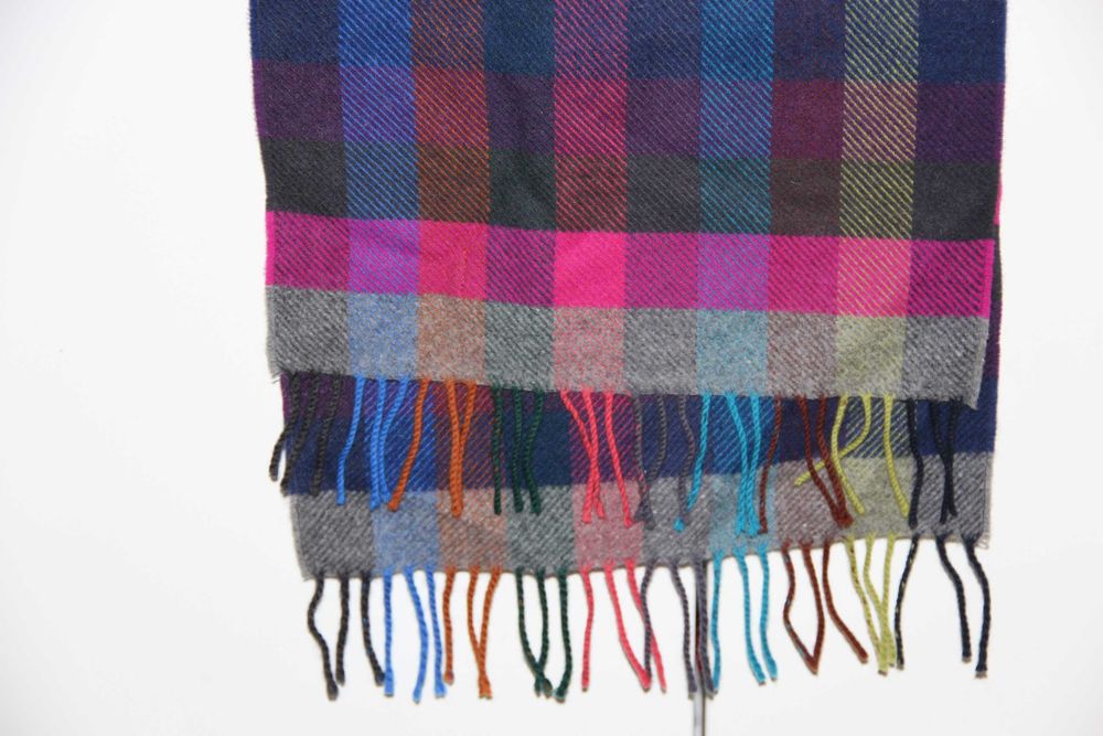 Szalik w kratkę 100 % lambswool  Profumo