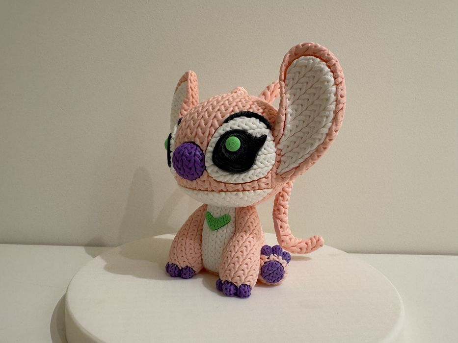 Figura 3D Rosa Estilo Angel - Lilo & Stitch