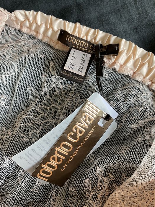 Roberto Cavalli różowy pudrowy top bielizna