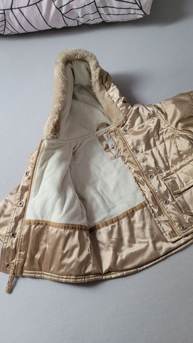 Kurtka baby Gap złota 6-12m
