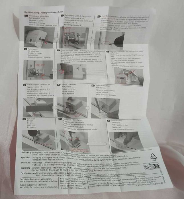 Abus Fecho para janelas cor castanho