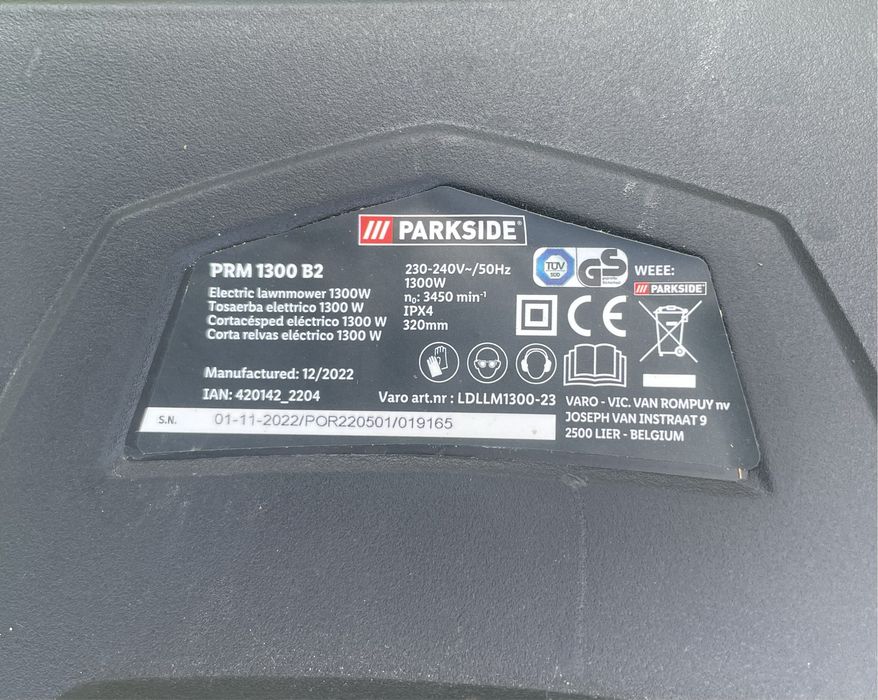 Corta relva parkside - prm 1300b2