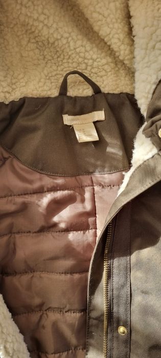 Kurtka ciążowa H&M Mama M parka kaptur ocieplana