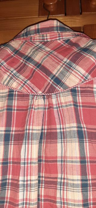 Koszula Bezrękawnik George Rozmiar 44 - Długa Tunikowa Czerwona Krata