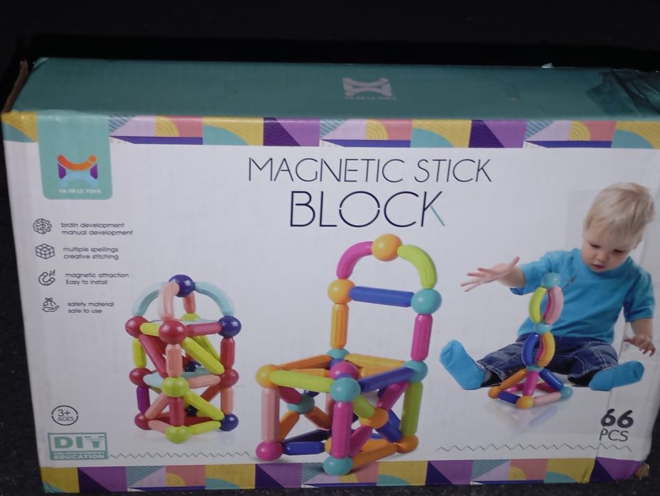 Конструктор детский Magnetic Sticks 3D 66 деталей