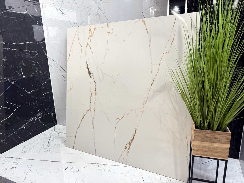 Duże płyty marmuropodobne gres 120x120 ZŁOTA delikatna ŻYŁKA NAJTANIEJ