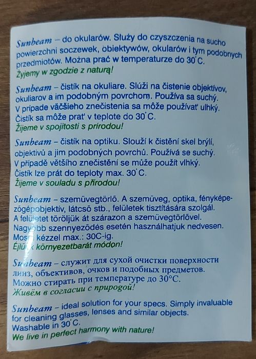 Ścieteczka - Sunbeam do okularów Raypath