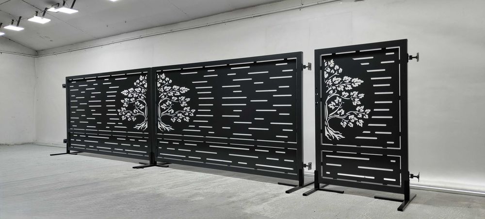 Brama dwuskrzydłowa 5m + furtka 1m - ALUMINIOWA