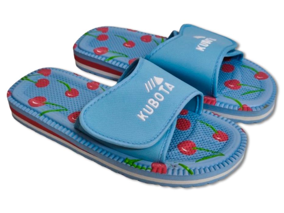Piankowe klapki Kubota - Rzep Rozmiar 39 - Wiśnie
