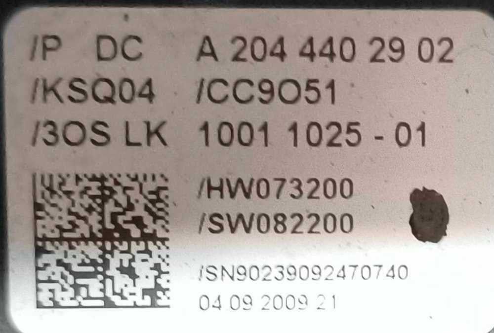 Conjunto / Manetes de Luzes e Limpa Vidros A2044402902 - MERCEDES-BENZ C-CLASS