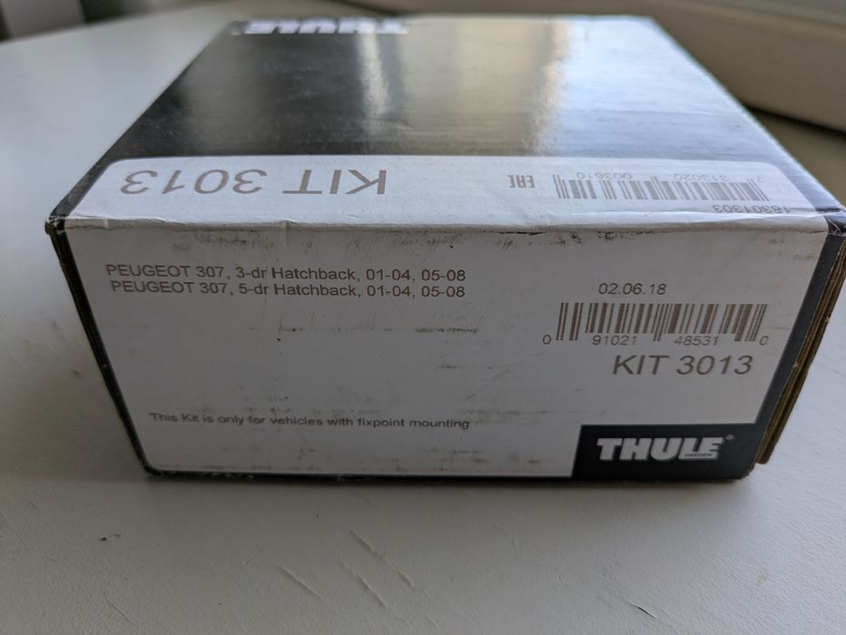 Thule Kit 3013 Peugeot 307 NOVAS suportes barra tejadilho