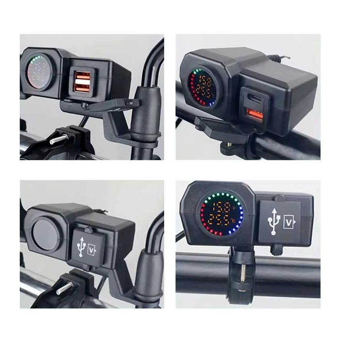 Carregador USB para moto QC3.0 PD 60W