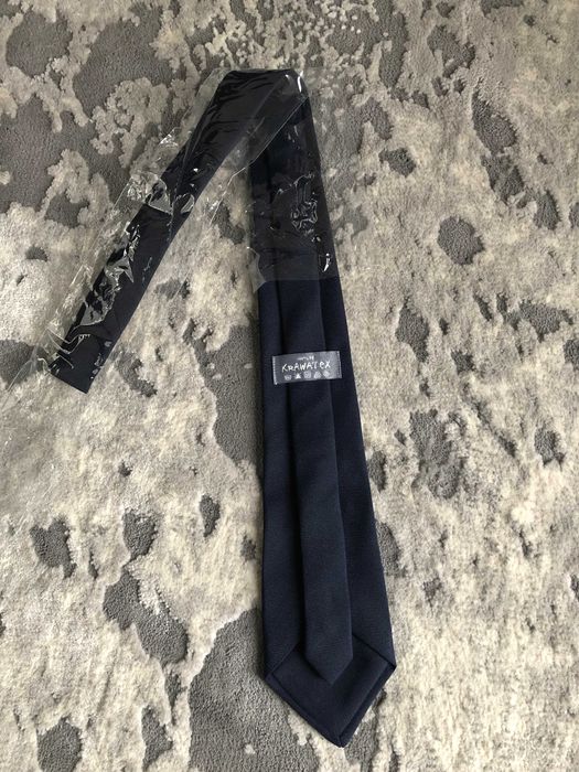 krawat męski granatowy