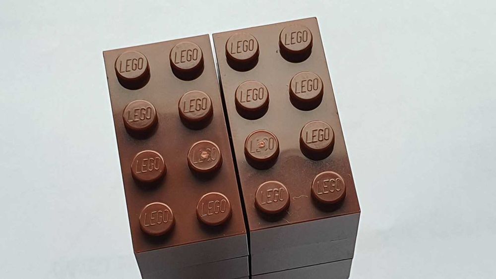 Klocki Classic ciemno brązowe 2x4, LEGO 3001, kolekcja 150 sztuk, nowe