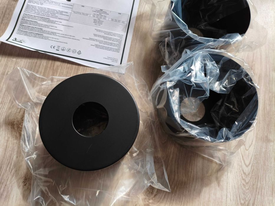 Klosze do lampy żyrandola loft czarne 3szt nowe e27