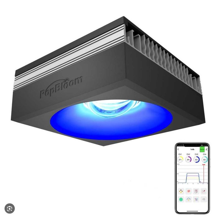 LAMPA do akwarium MORSKIEGO Led Fluo RL90 WIFI Tuya 90Wa  Blue CZARNA