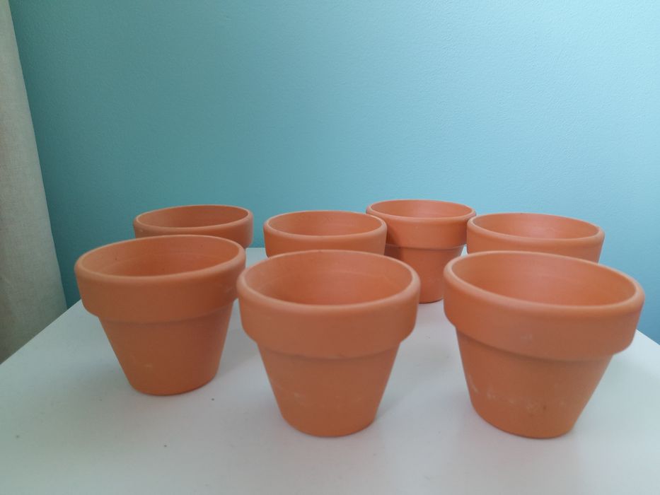Conjunto de vasinhos de terracota